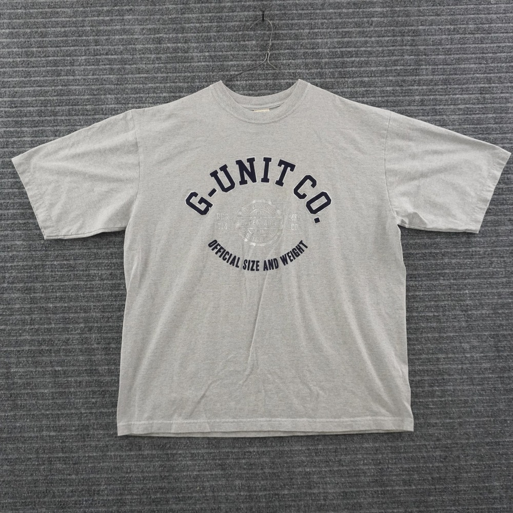 Vintage Y2K G-Unit T-Shirt Mens XL Gray Heavyweight Graphic Hip Hop Streetwear